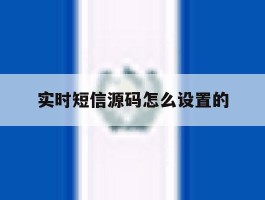 实时短信源码怎么设置的