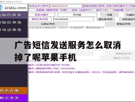 包含广告短信发送服务怎么取消掉了呢苹果手机的词条