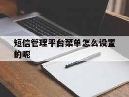 短信管理平台菜单怎么设置的呢