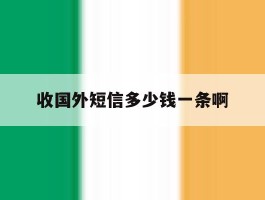 收国外短信多少钱一条啊