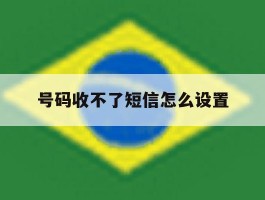 号码收不了短信怎么设置