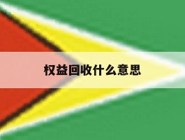 权益回收什么意思