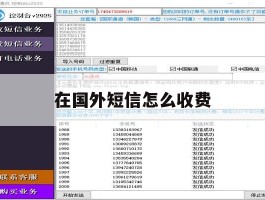 在国外短信怎么收费