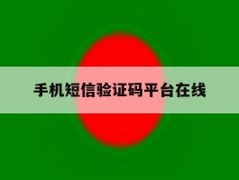 手机短信验证码平台在线