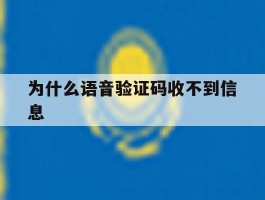 为什么语音验证码收不到信息
