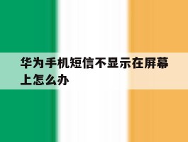 包含华为手机短信不显示在屏幕上怎么办的词条