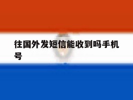 往国外发短信能收到吗手机号