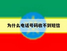 为什么电话号码收不到短信