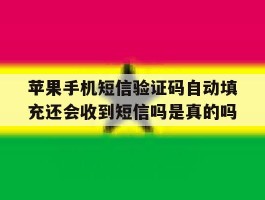 包含苹果手机短信验证码自动填充还会收到短信吗是真的吗的词条