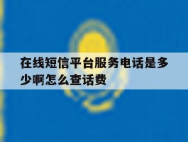 在线短信平台服务电话是多少啊怎么查话费