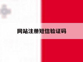 网站注册短信验证码