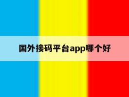 国外接码平台app哪个好