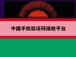 中国手机验证码接收平台