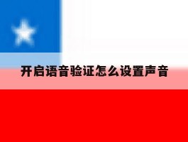 开启语音验证怎么设置声音