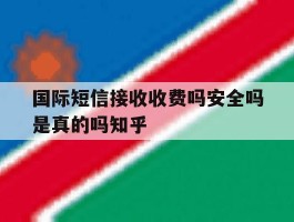 国际短信接收收费吗安全吗是真的吗知乎