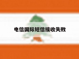 电信国际短信接收失败