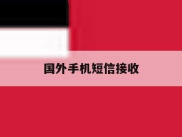 国外手机短信接收