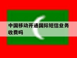 中国移动开通国际短信业务收费吗