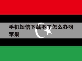 手机短信下载不了怎么办呀苹果