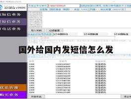 国外给国内发短信怎么发