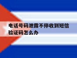 电话号码泄露不停收到短信验证码怎么办