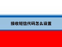 接收短信代码怎么设置