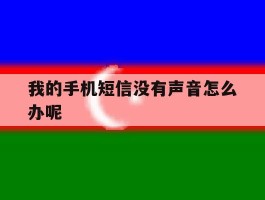 我的手机短信没有声音怎么办呢