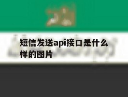 短信发送api接口是什么样的图片