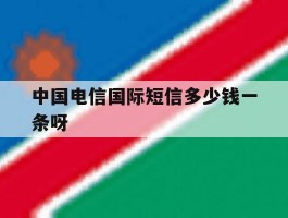 中国电信国际短信多少钱一条呀