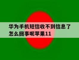 包含华为手机短信收不到信息了怎么回事呢苹果11的词条