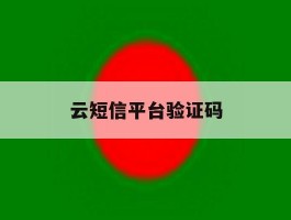 云短信平台验证码