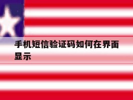 手机短信验证码如何在界面显示