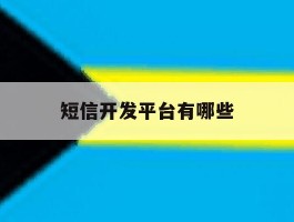 短信开发平台有哪些