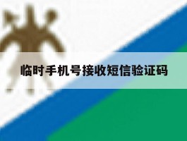 临时手机号接收短信验证码