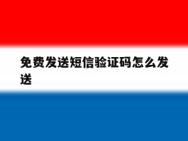 免费发送短信验证码怎么发送