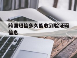 跨国短信多久能收到验证码信息