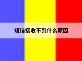 短信接收不到什么原因
