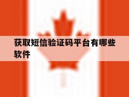 获取短信验证码平台有哪些软件