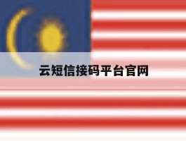 云短信接码平台官网