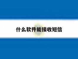 什么软件能接收短信