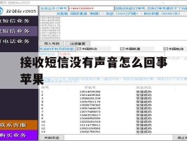 接收短信没有声音怎么回事苹果