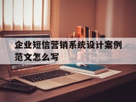 企业短信营销系统设计案例范文怎么写