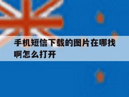 手机短信下载的图片在哪找啊怎么打开